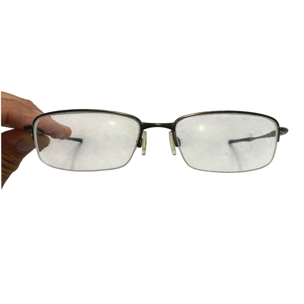 Oakley Clubface OX3102-0354 Eyeglasses Mens Pewter Half Rim Rectangle 54-17-143